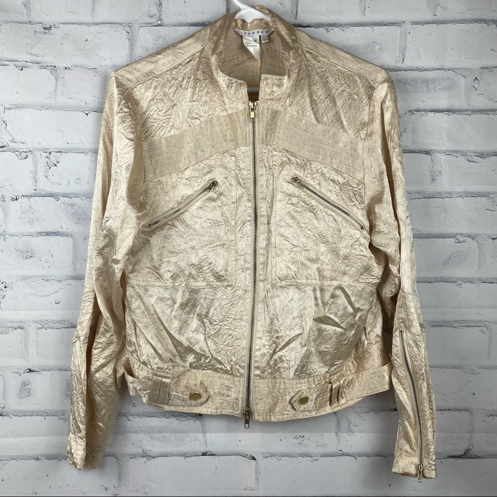 Vintage 80s Gold Bomber Spring Jacket Size Medium